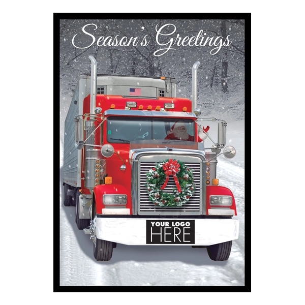 Big Rig Wreath Transportation Holiday Logo Cards 2