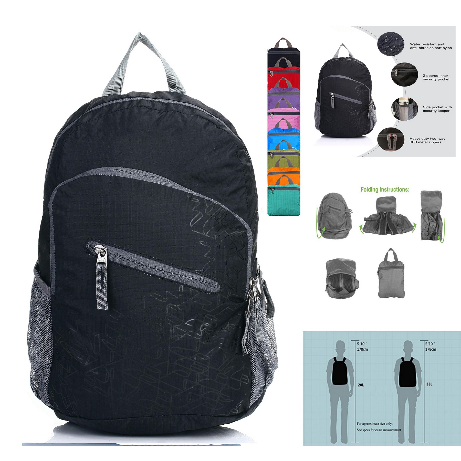 Handy Lightweight Travel Hiking Backpack 1
