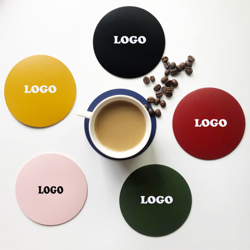 PU Leather Round Cup Coasters 10