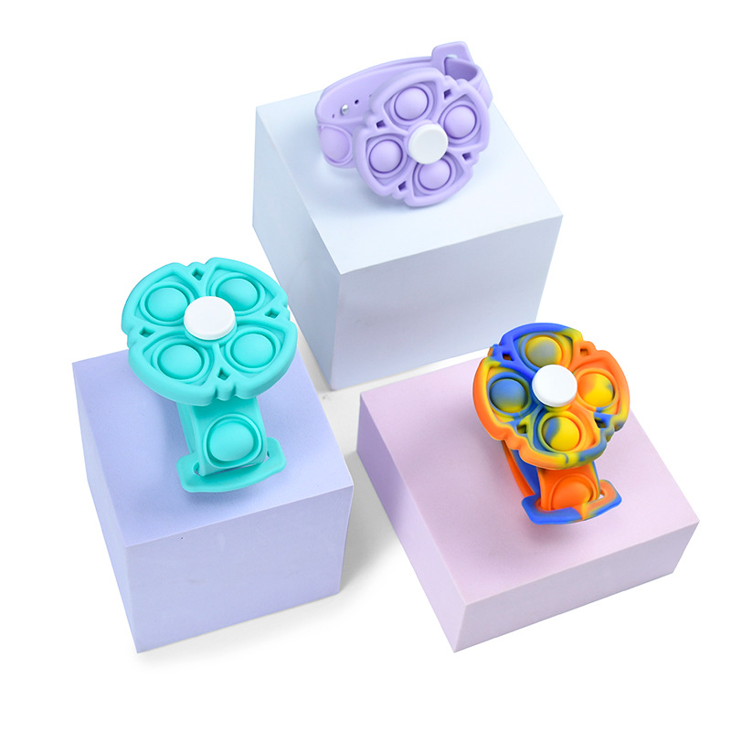 Stress Relief Pop Wristband Fidget Sensory Hand Finger Press Silicone Toy 16
