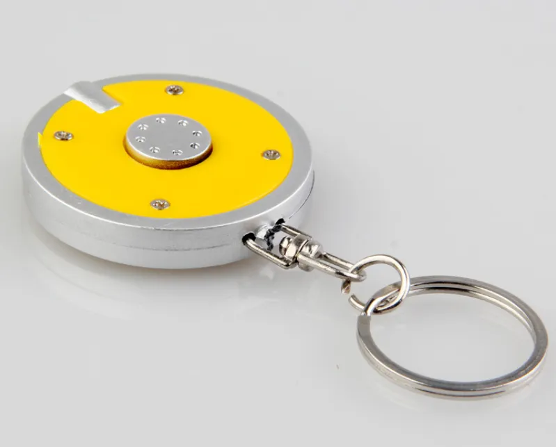 Deluxe coaster shape round mini flashlight keychain 5