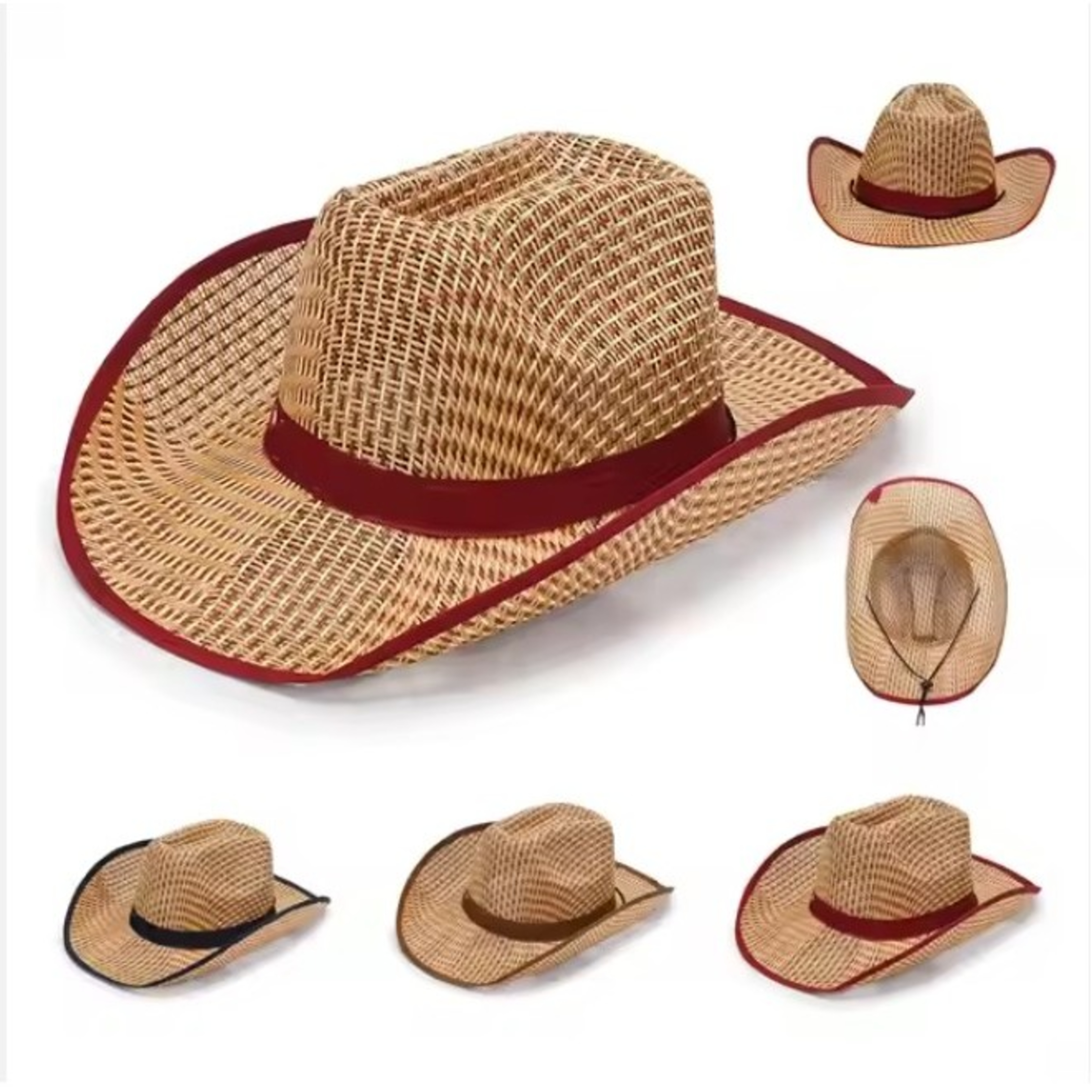 Straw Cowboy Hat With Customizable Band 2