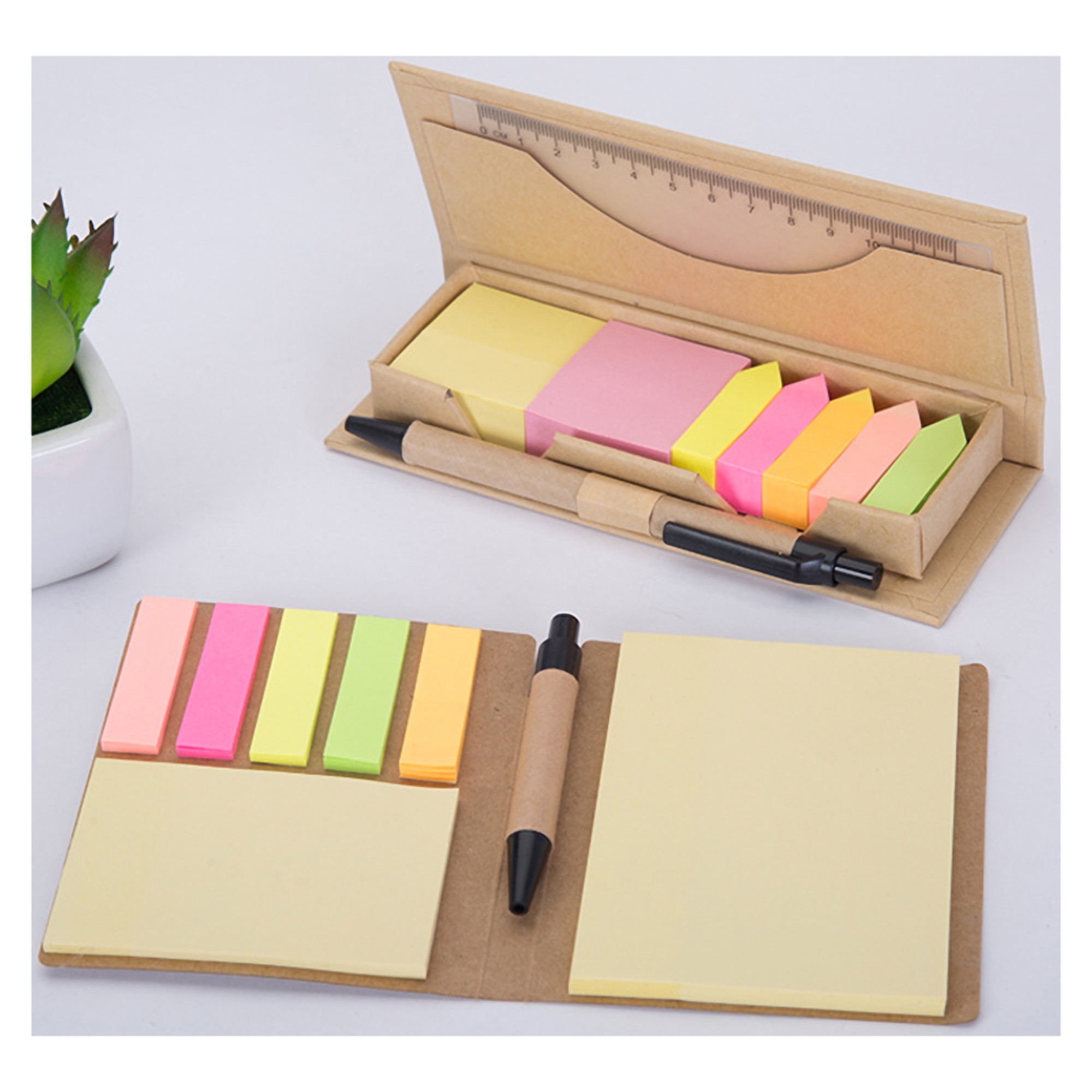 Sticky Note Set w/Ruler & Ballpoint Pen 4