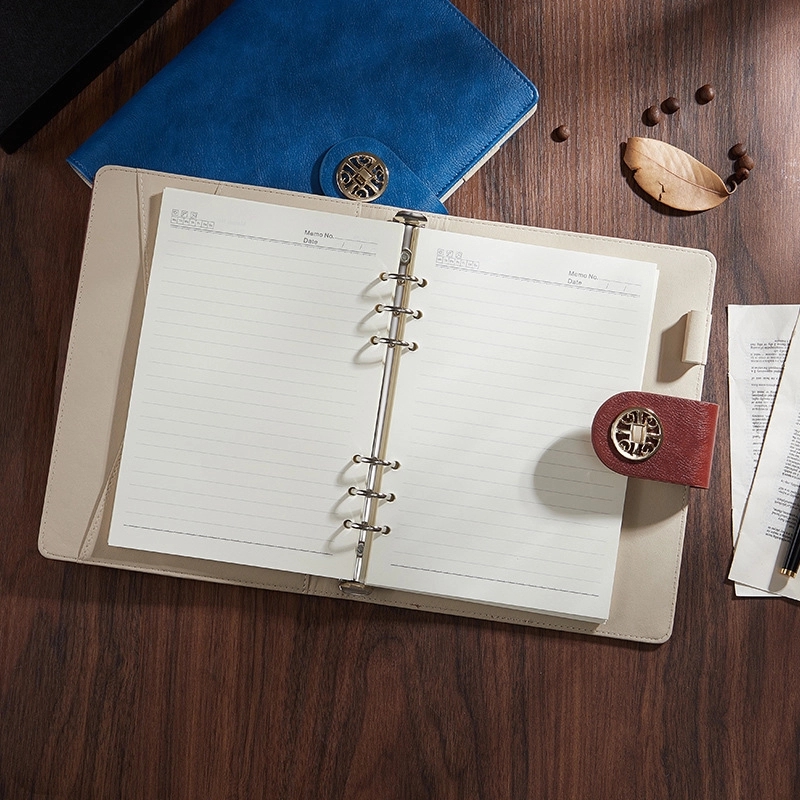 PU Leather A5 Business Travel Journal Binder Notebook 2