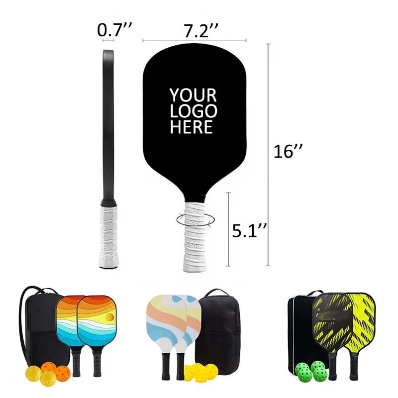 Fiberglass/Carbon Fiber/Wooden Pickleball Racket Paddle 9