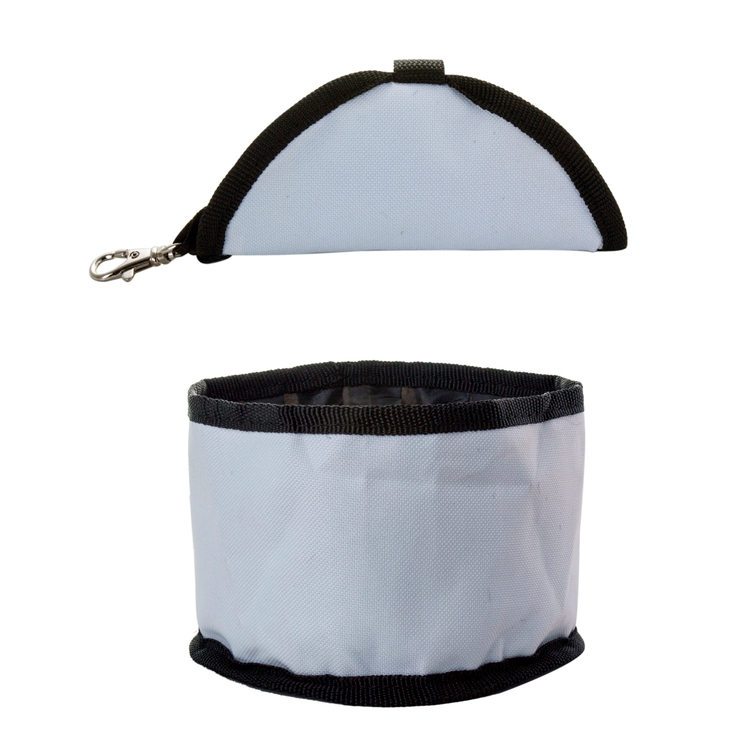 600D Poly Folding Pet Travel Bowl w/hook 2