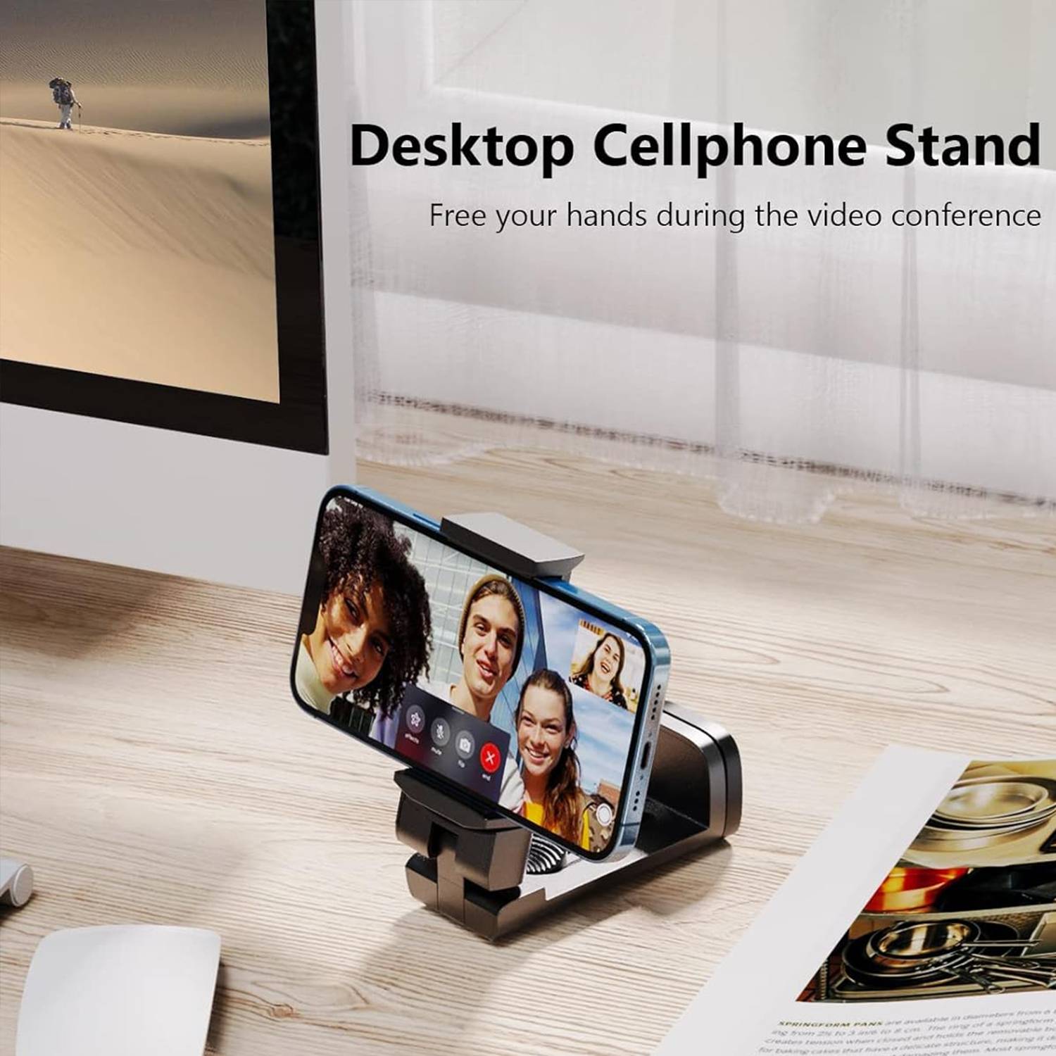 Airplane Flight Phone Holder Foldable Adjustable 360 Degree 2