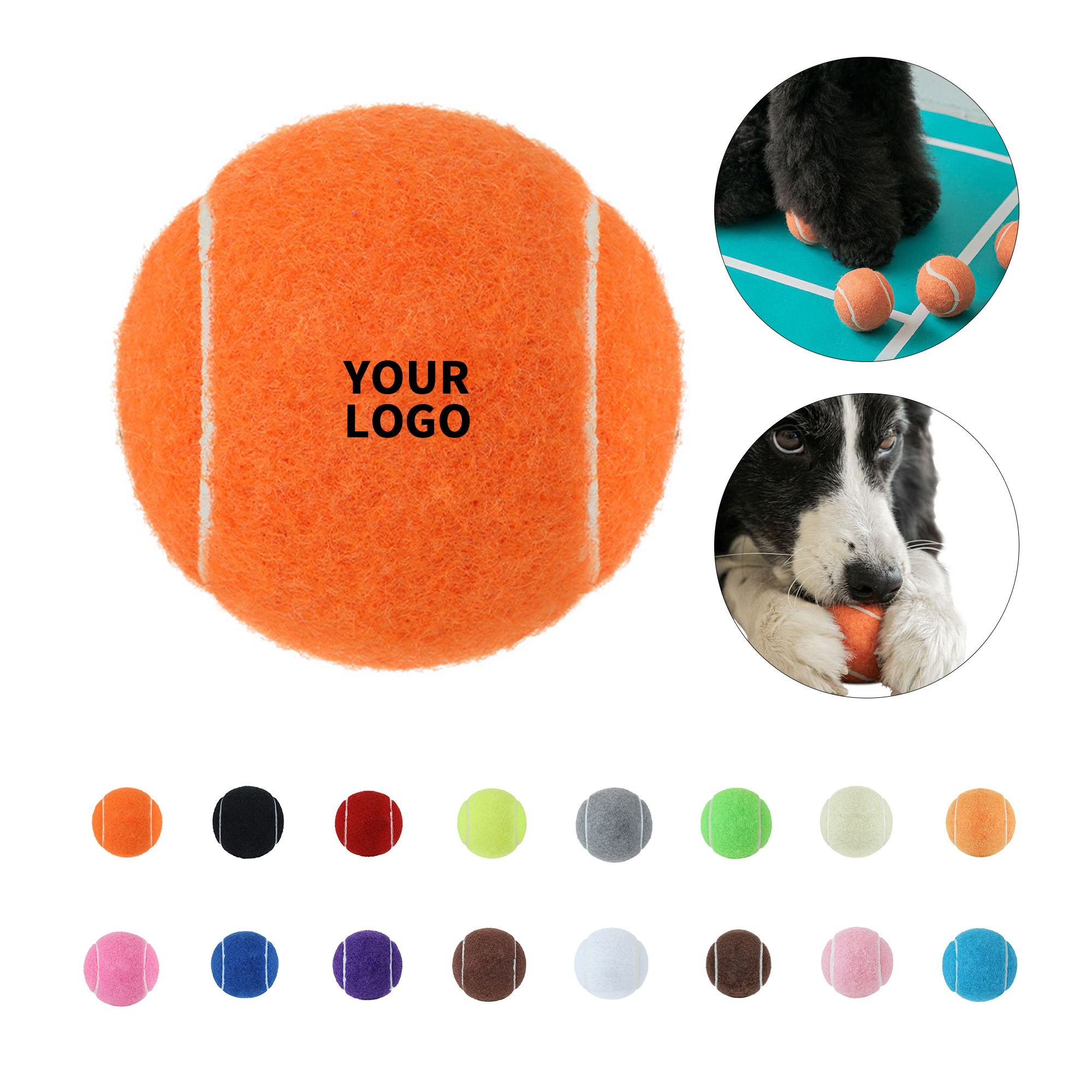 Pet Tennis Ball 2.5" Diameter For Fetch Training 15