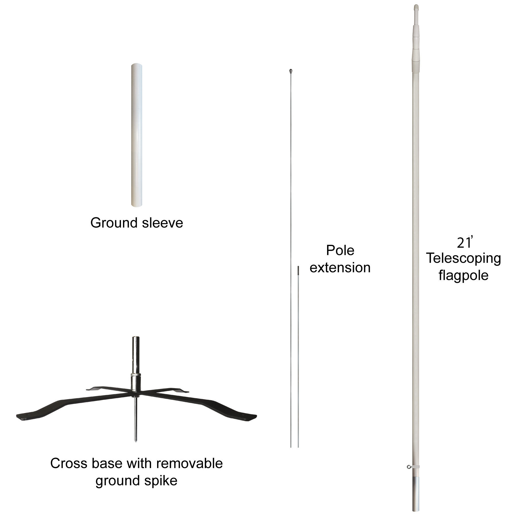 15' Double Sided Half Drop Banner w/ Premium Hardware & Cross Base 4