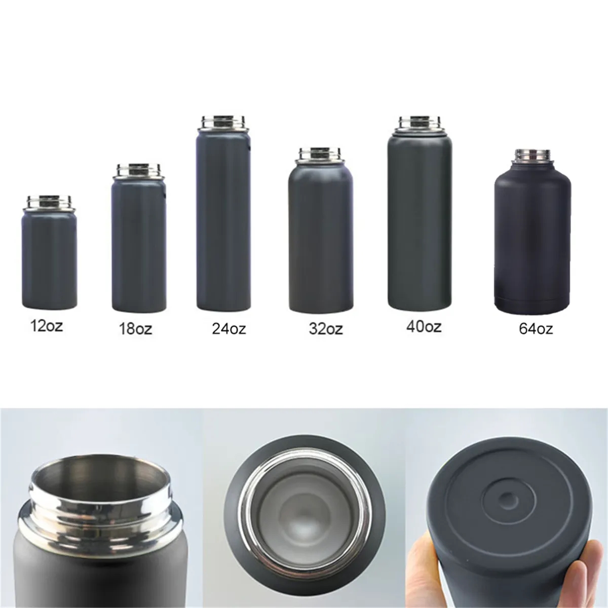 32 Oz Water Bottle Stainless Steel Insulated Tumbler Cup 6