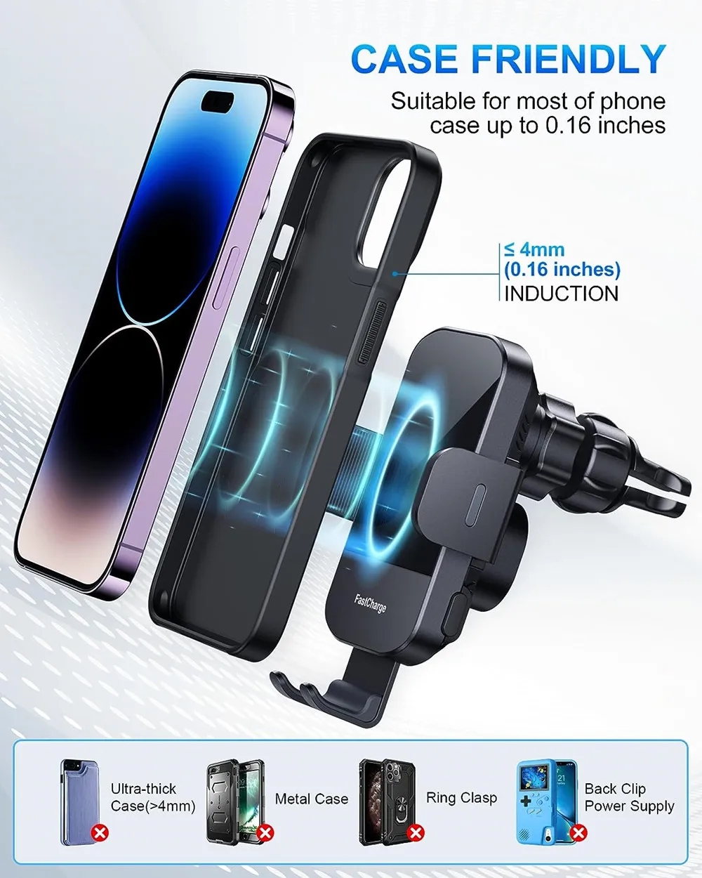 15W Wireless Fast Charging Car Charger 2