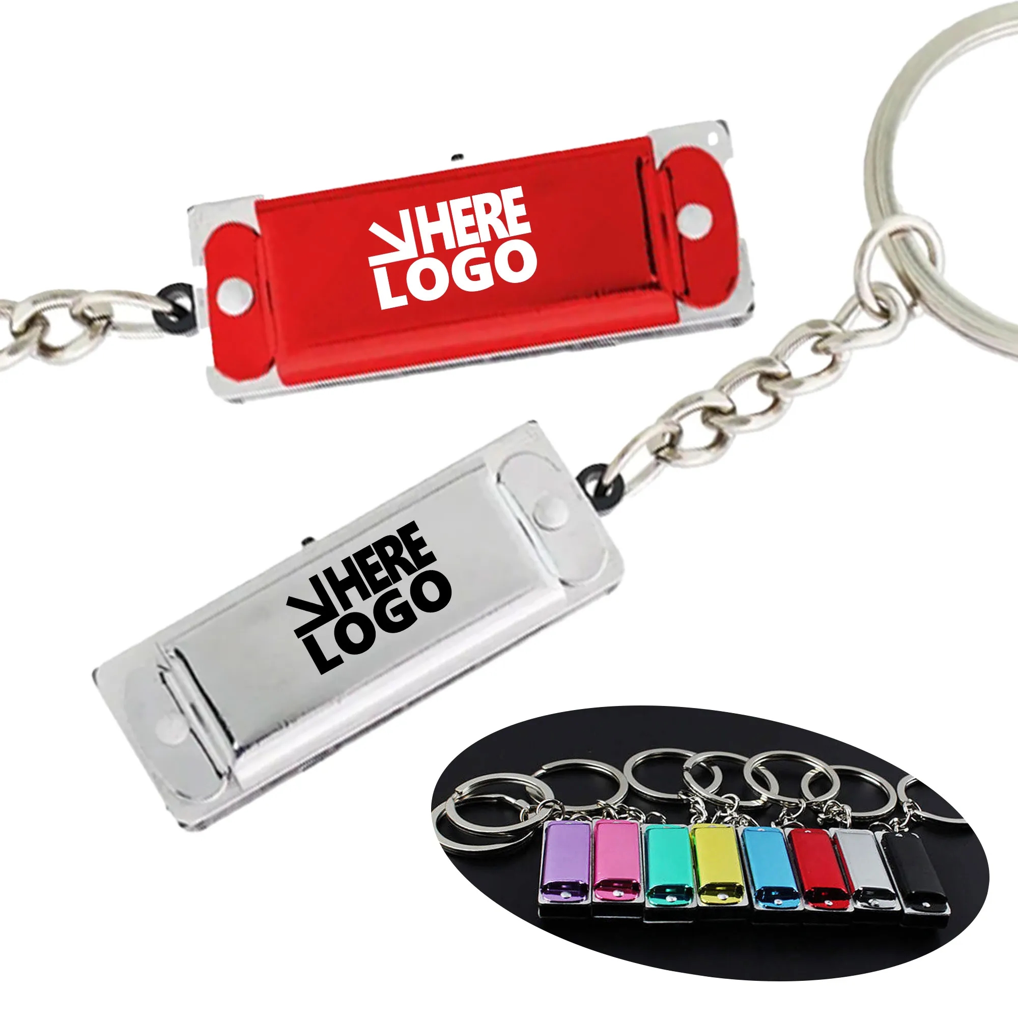 MOQ 20 Mini Colorful Harmonica Keychain Music Theme