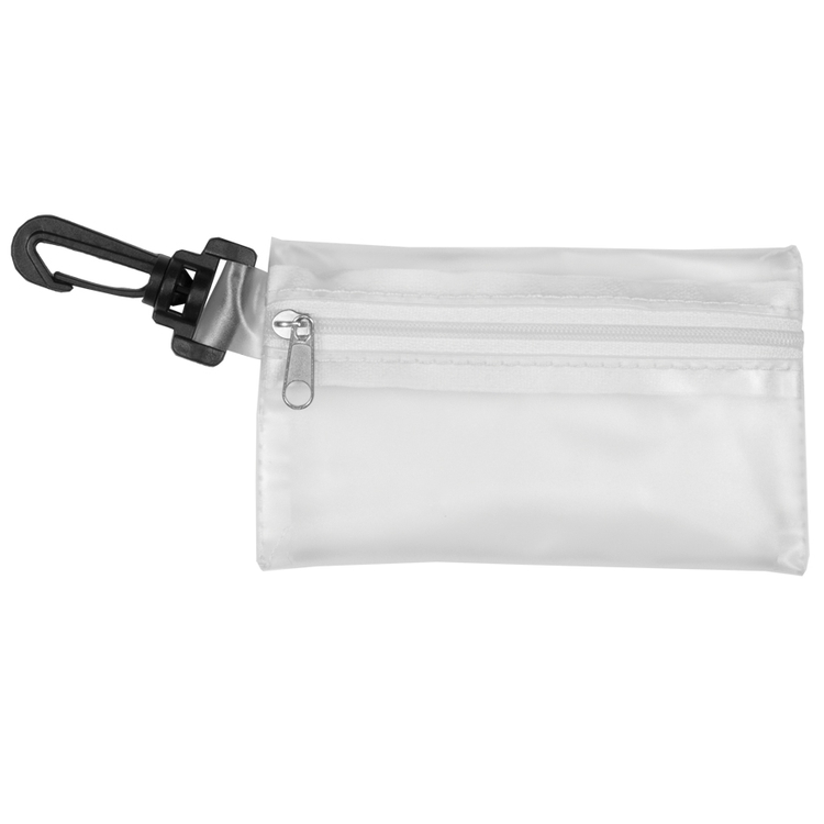 "PARKWAY 7" Piece First Aid Kit inTranslucent Zipper Kit with Plastic Carabiner Attachment 24