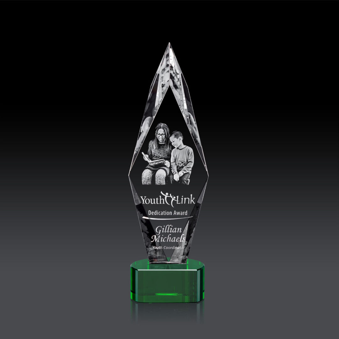 Manilow Award on Paragon Base (3D) - Green 7