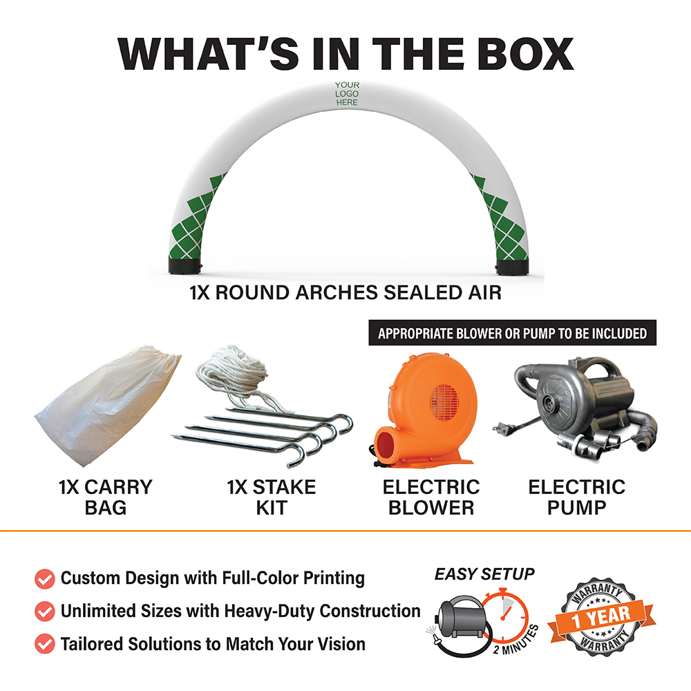 Custom Inflatable Round Arch - Constant or Sealed Air 1