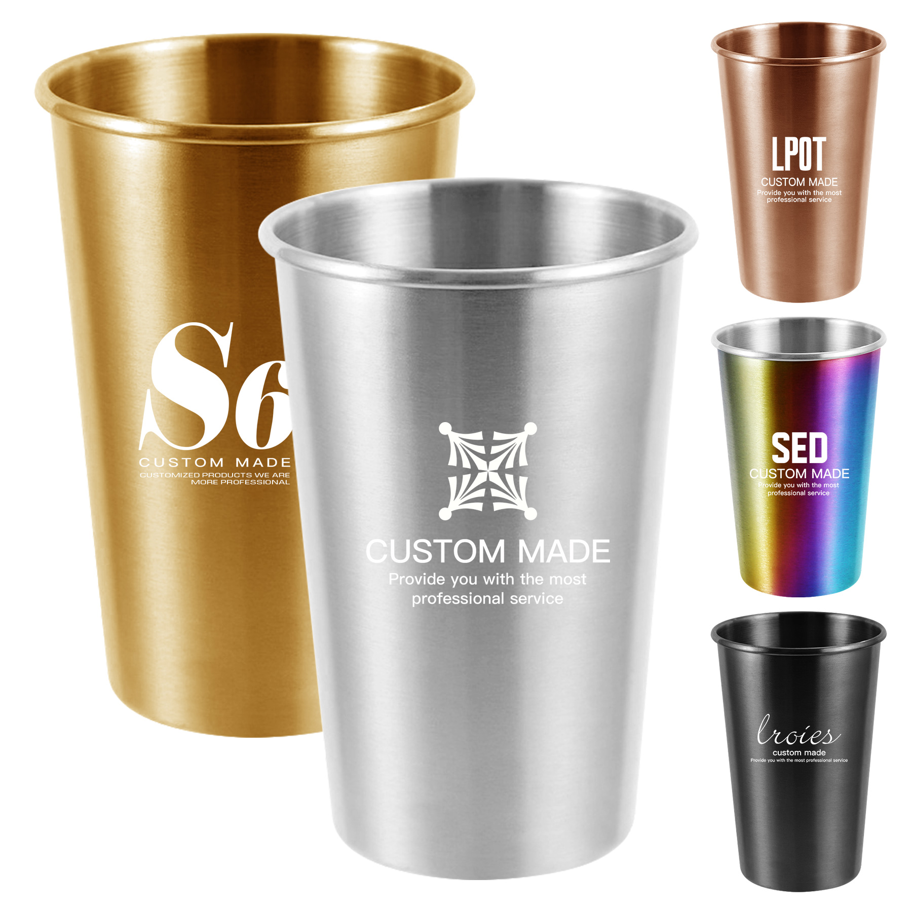 16 oz Stainless Steel Pint Cup Water Tumbler 5