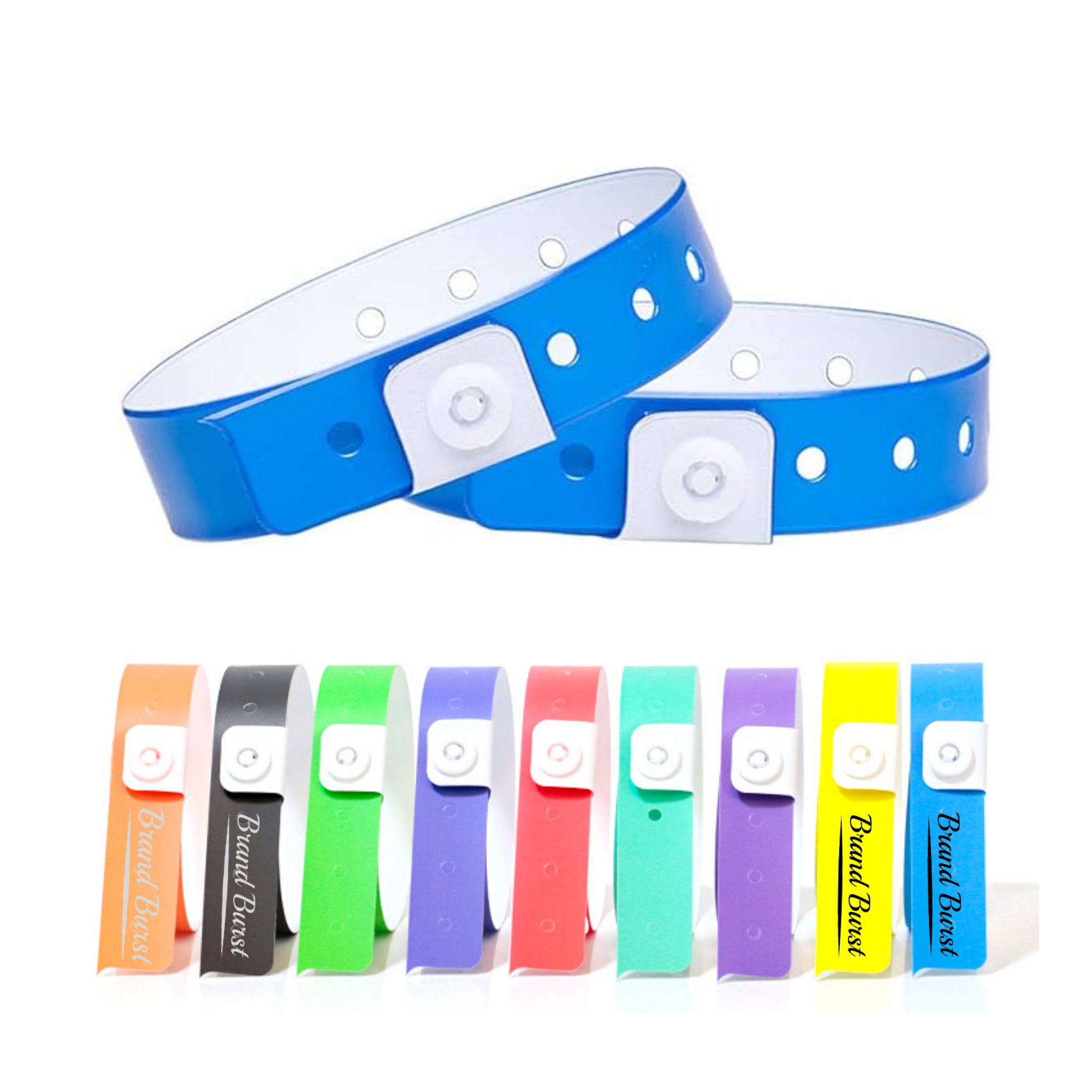 Disposable Neon Plastic Wristband 100 Pack