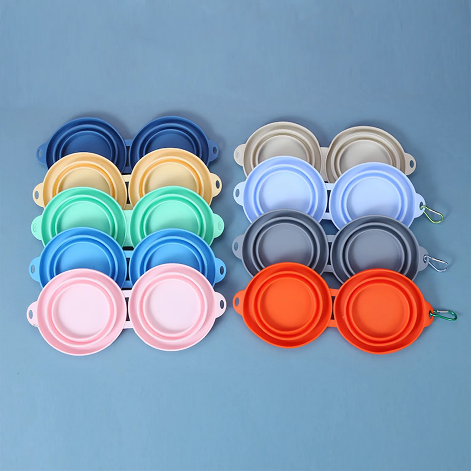 2-in-1 Foldable Pet Bowl with Carabiner 6