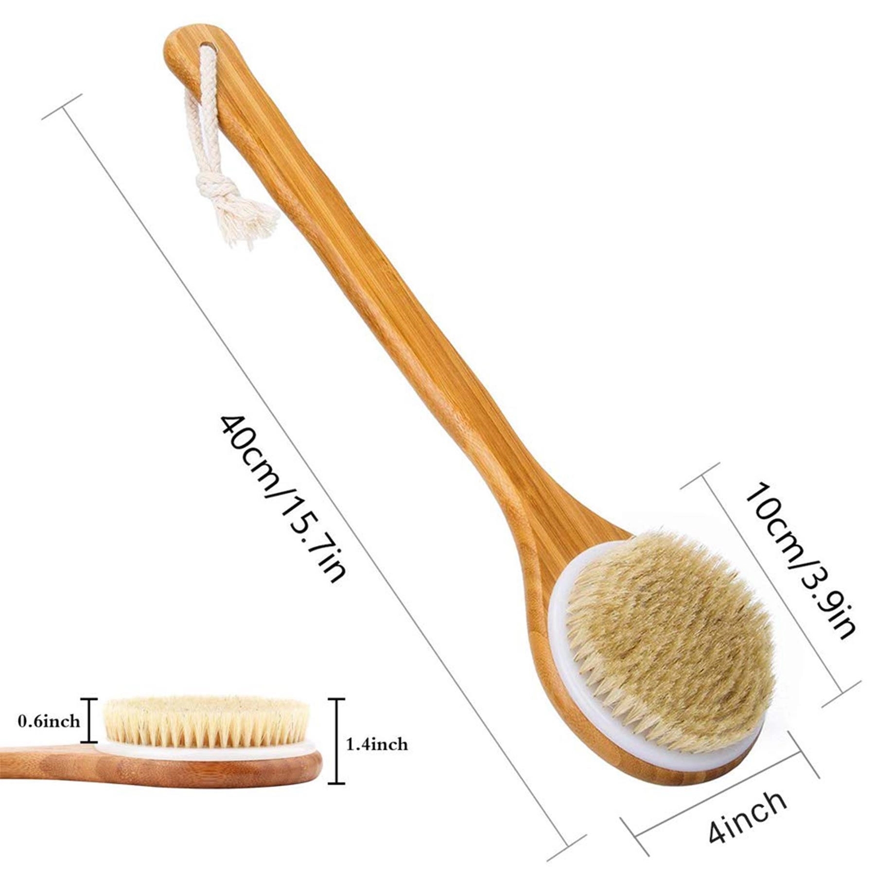 Bamboo Soft Bristle Shower Brush 5