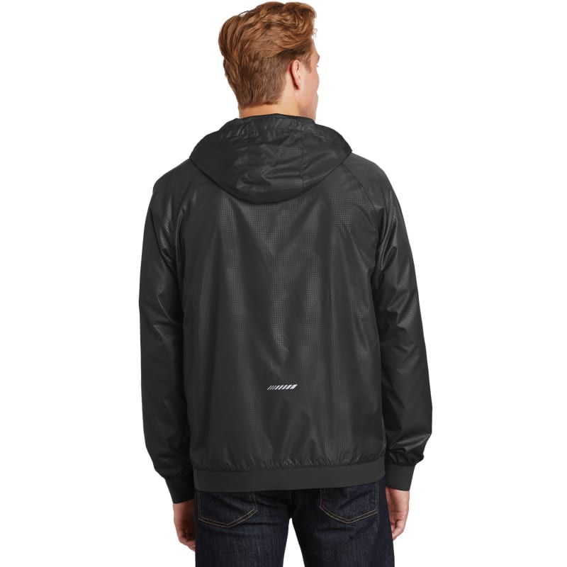 Sport-Tek Embossed Hooded Wind Jacket. 30