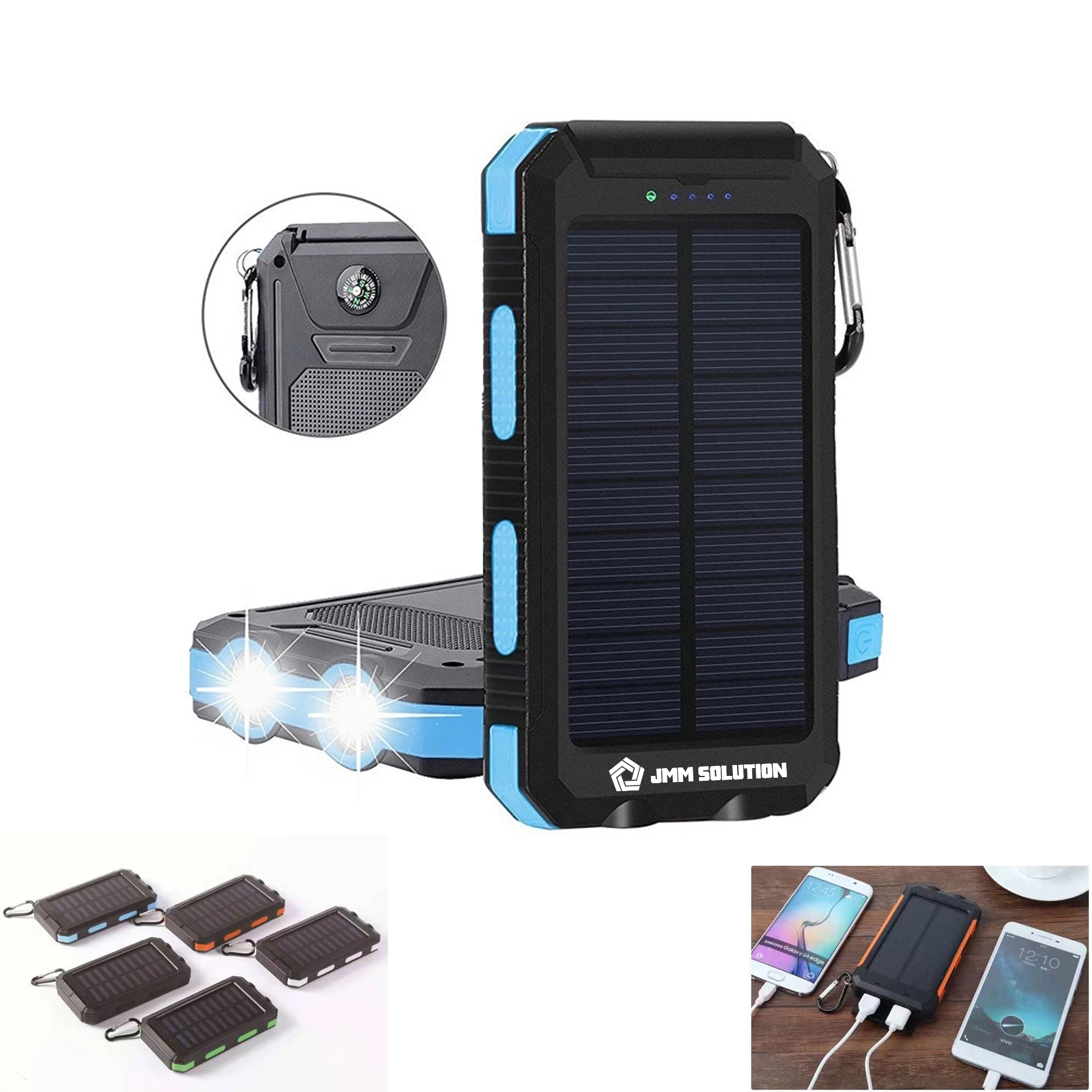 Waterproof Solar Power Bank With Compass 1