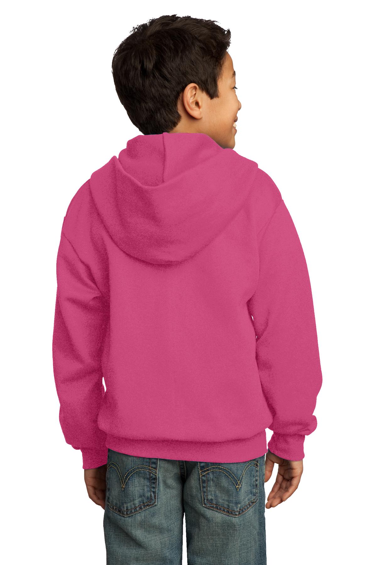 Port & Company® Youth Core Fleece Full-Zip Hooded Sweatshirt 80