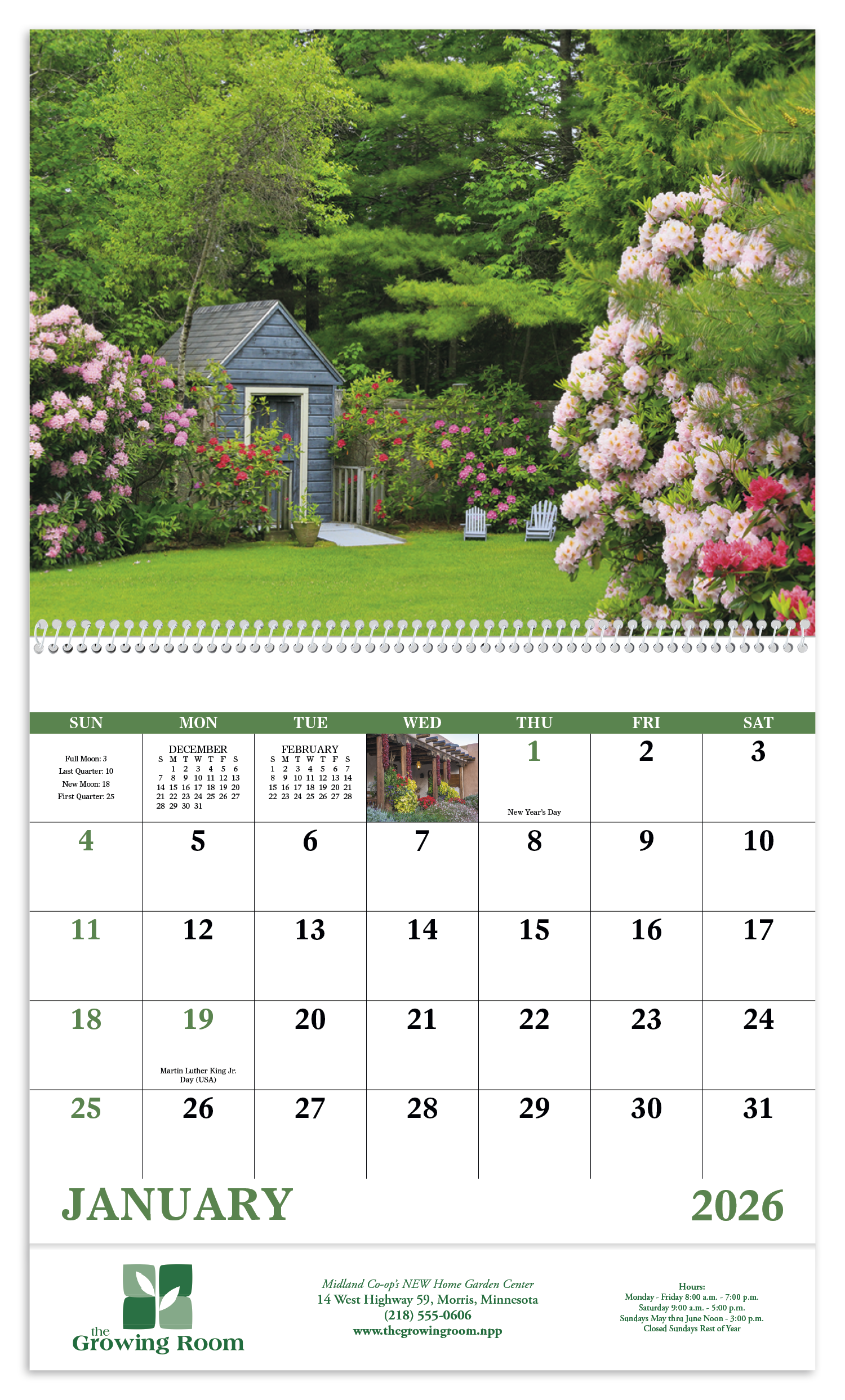 Good Value™ Garden Walk - Spiral Calendar 68