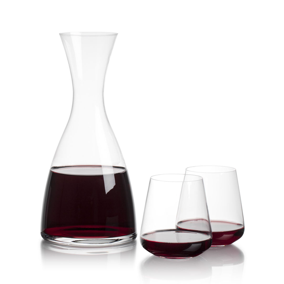 Barham Carafe & Breckland Stemless Wine 10