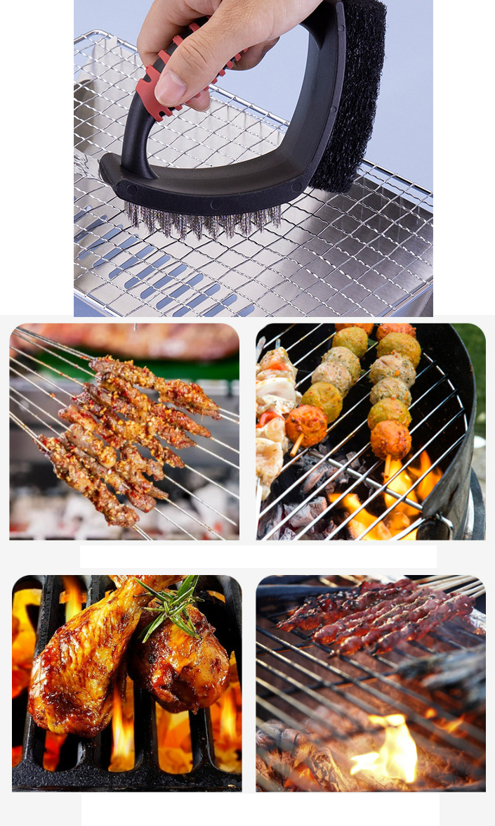 3 In 1 Multifunction BBQ Scraper Cleaning Brush 2