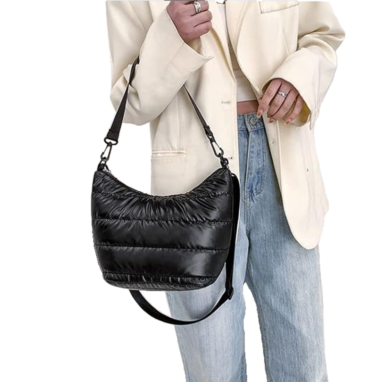 Korean Style Fashionable Nylon One-Shoulder Tote Bag 8
