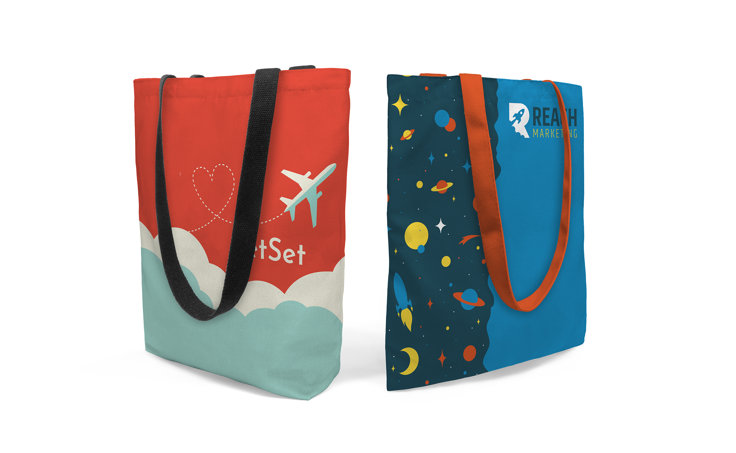 Full Color Recycled Canvas Tote Flat