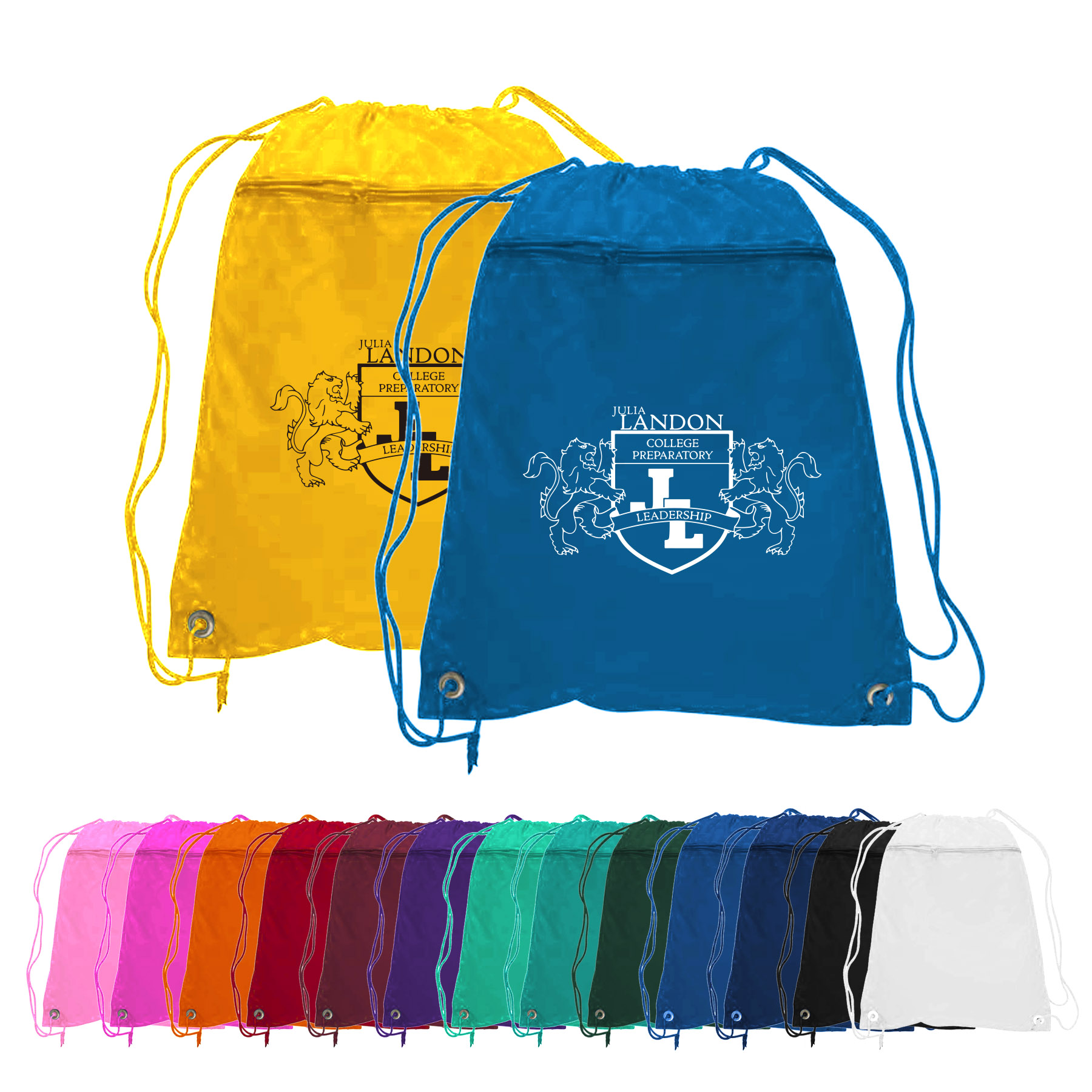 210D Polyester Drawstring Backpack w/PU Coating 7