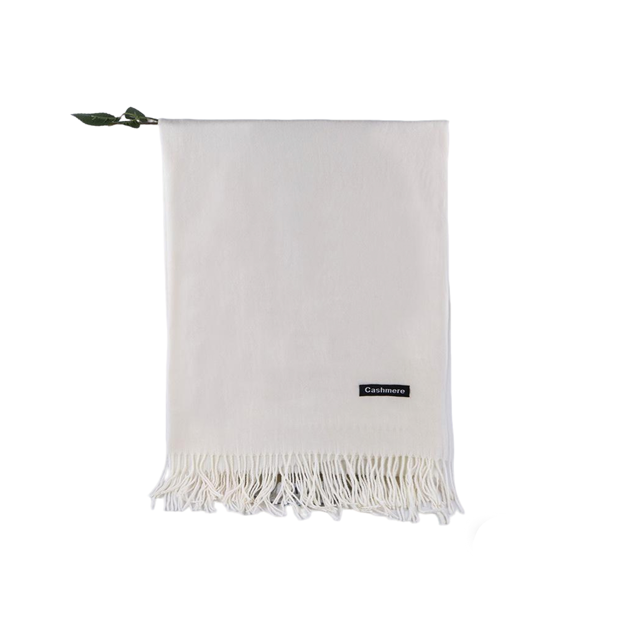 Soft Imitation Cashmere Woven Scarf With Fringe 71" By 28" 5