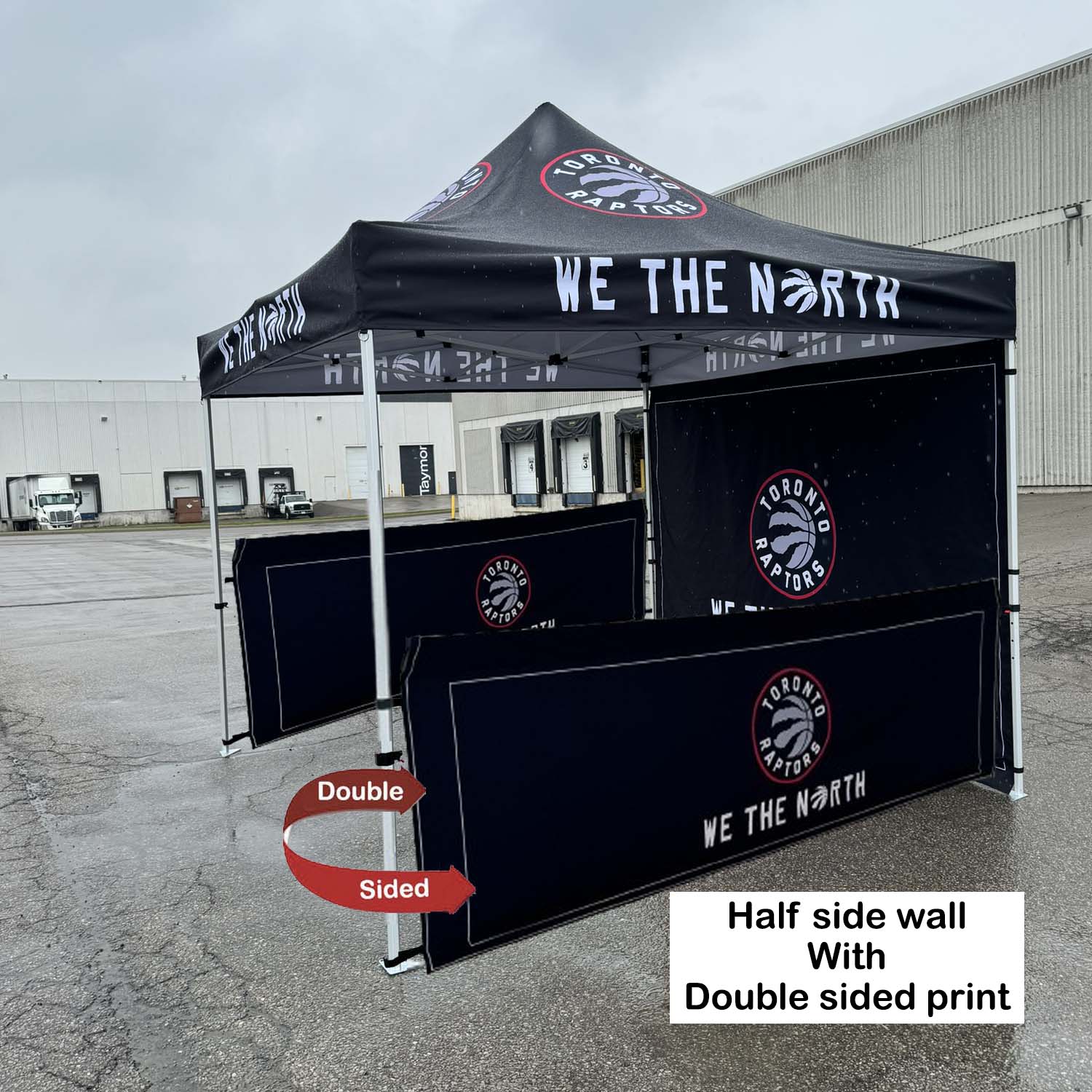 24 Hr Express Ship - Half Side Wall for 10x10 Tent Kit, Sublimated, Double Sided Print 11