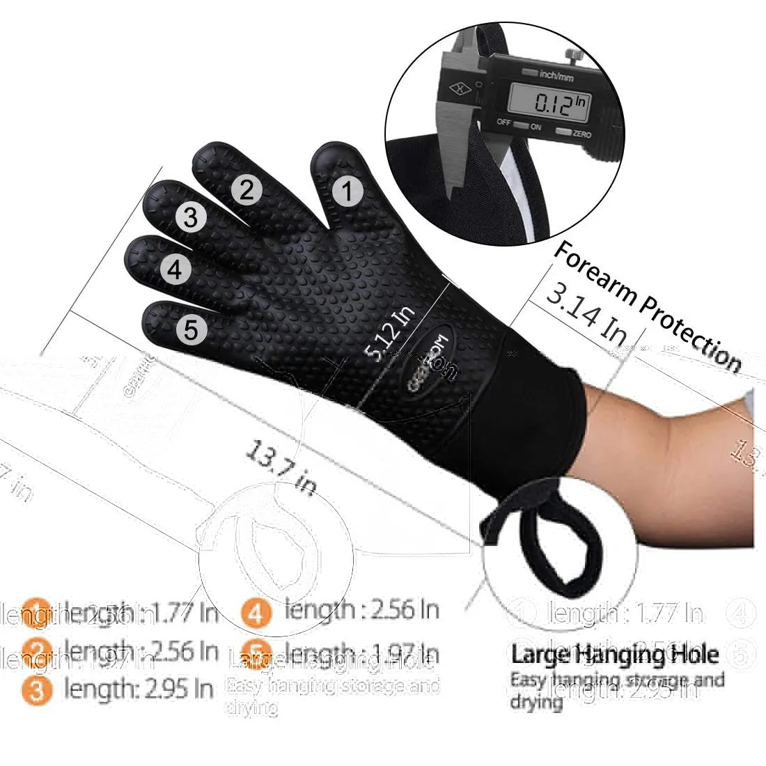 Kitchen Silicone Oven Mitts 5