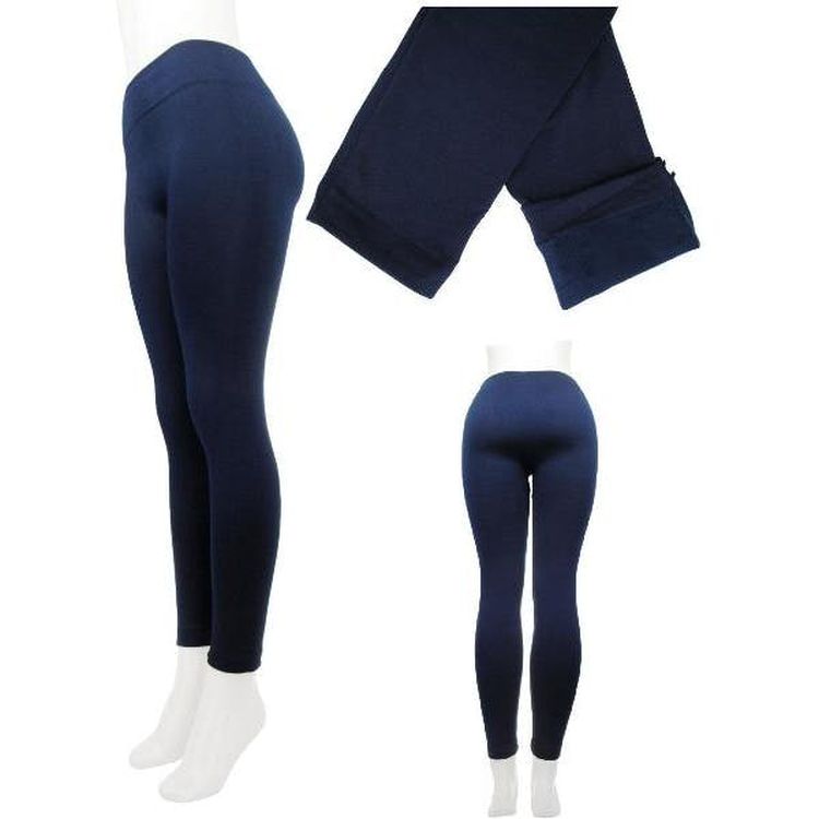 Women's Leggings - Fleece Lined Navy 2
