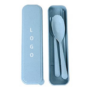 Wheat Straw Kids Cutlery Set with Spoon Fork Chopsticks 33