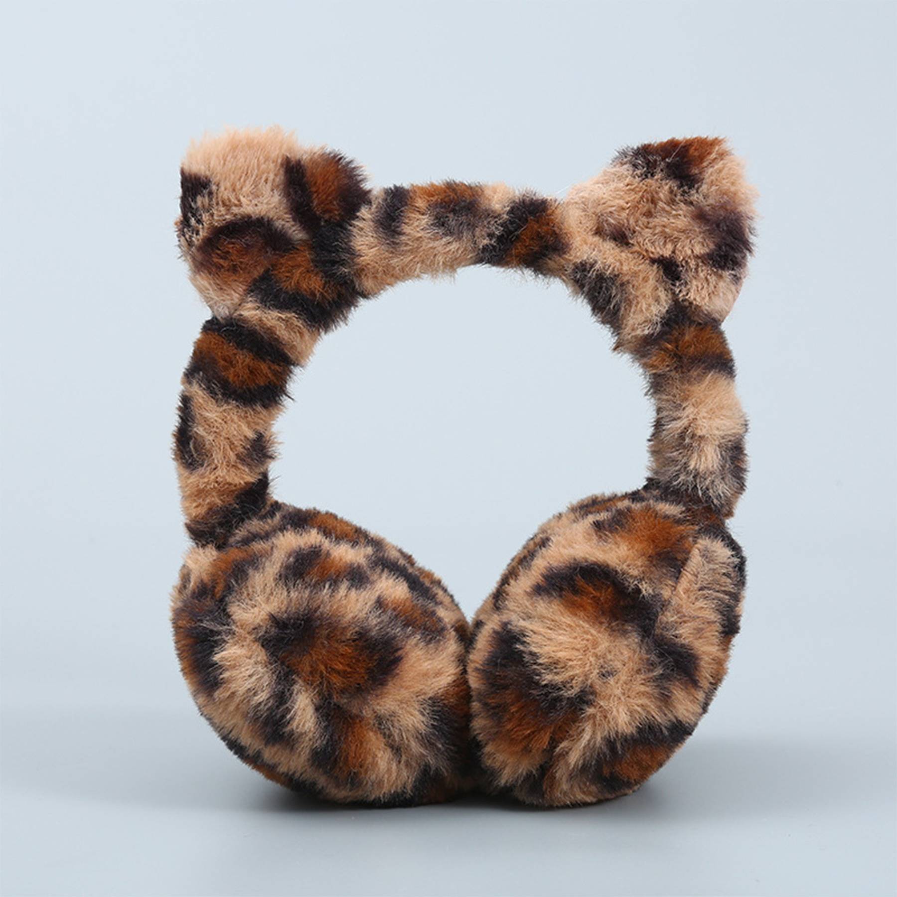 Winter Ear Warmer Cat Leopard Print Earmuff 6