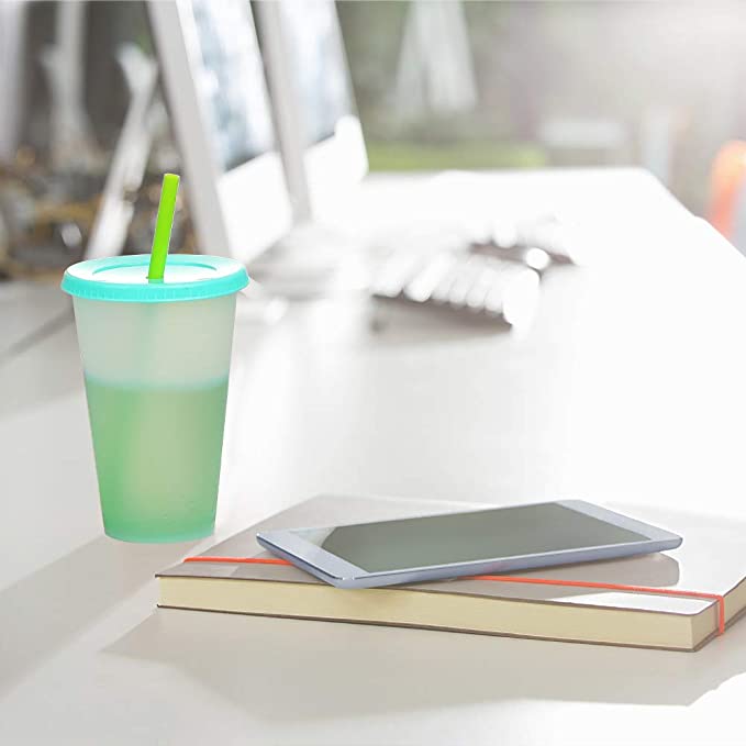 16 OZ Transparent G PP Sensitive Dandruff Tumbler/Lid and Straw Cup 3