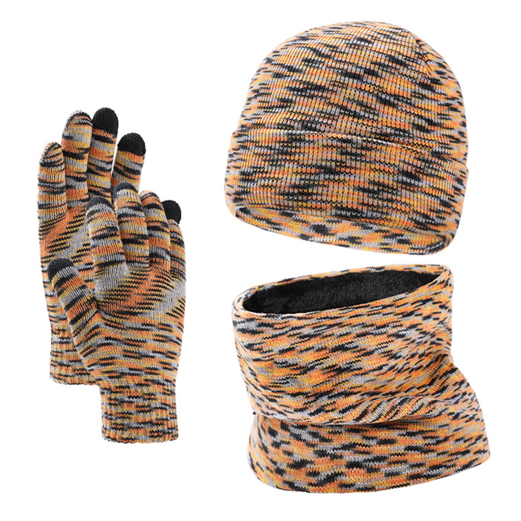 Winter Beanie Scarve Glove Set 2