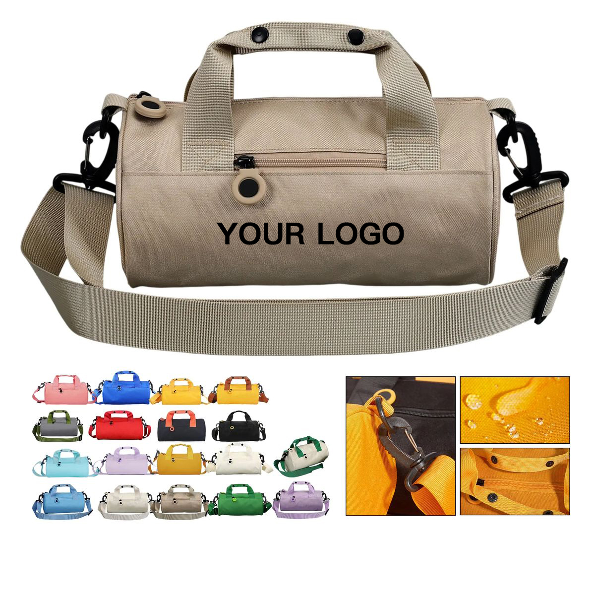 Lightweight Nylon Gym Bag with Multiple Pockets 1