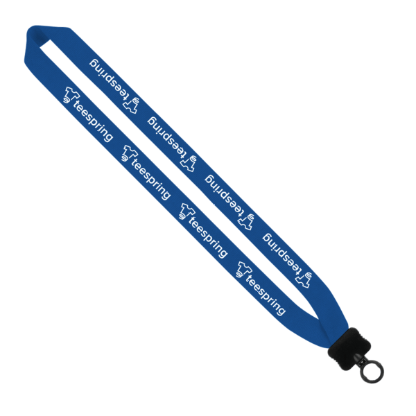 1" Cotton Lanyard with Plastic Clamshell & O-Ring 172