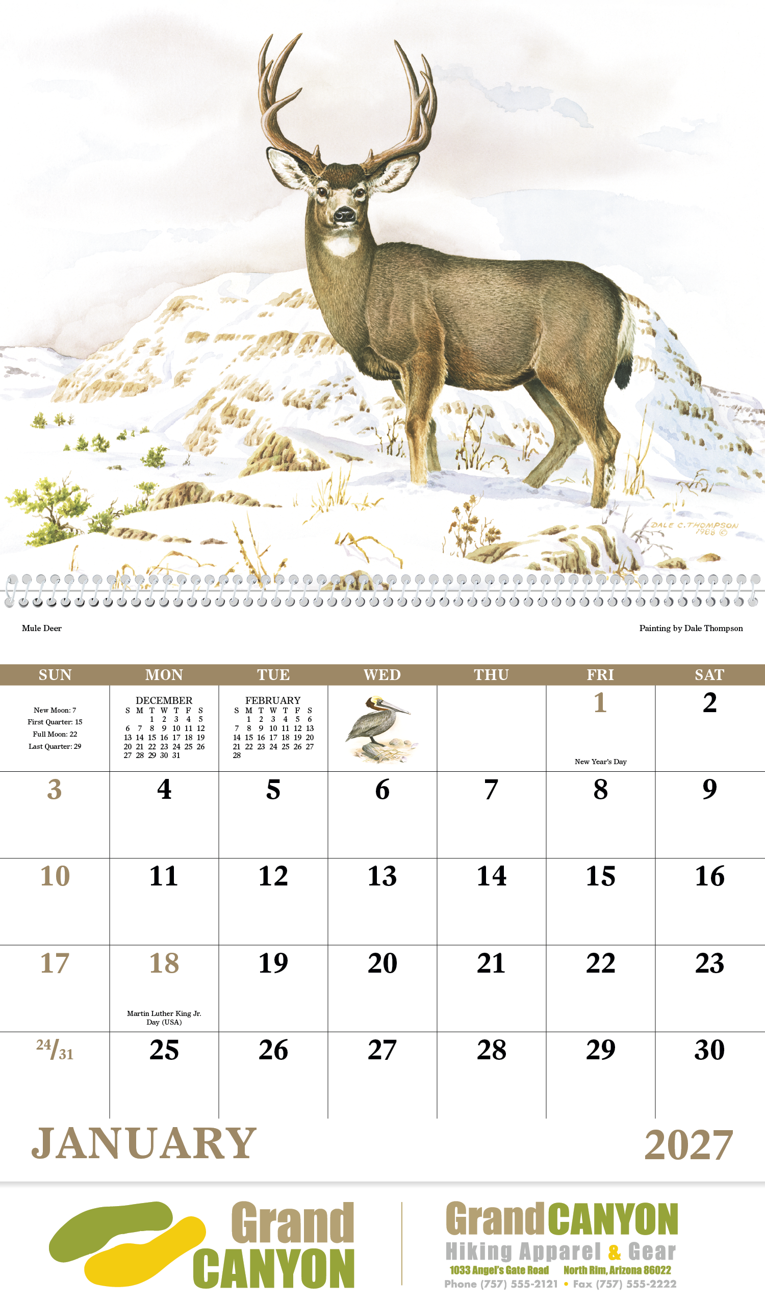 Good Value™ Wildlife Trek - Spiral Calendar 59
