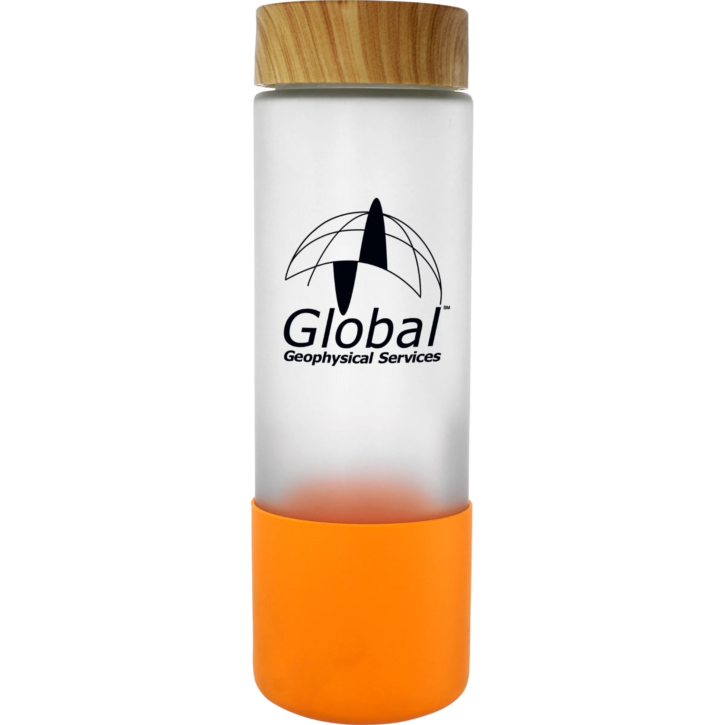 Bamboo Pattern 22 oz. Frosted Glass Grip Bottle 12