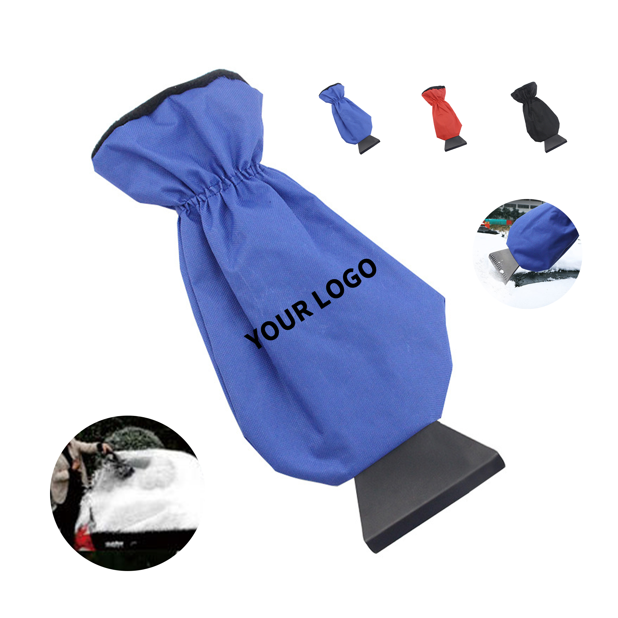 Fleece Lined Ice Scraper Mitt 14.9" Length X 3.9" Width 2
