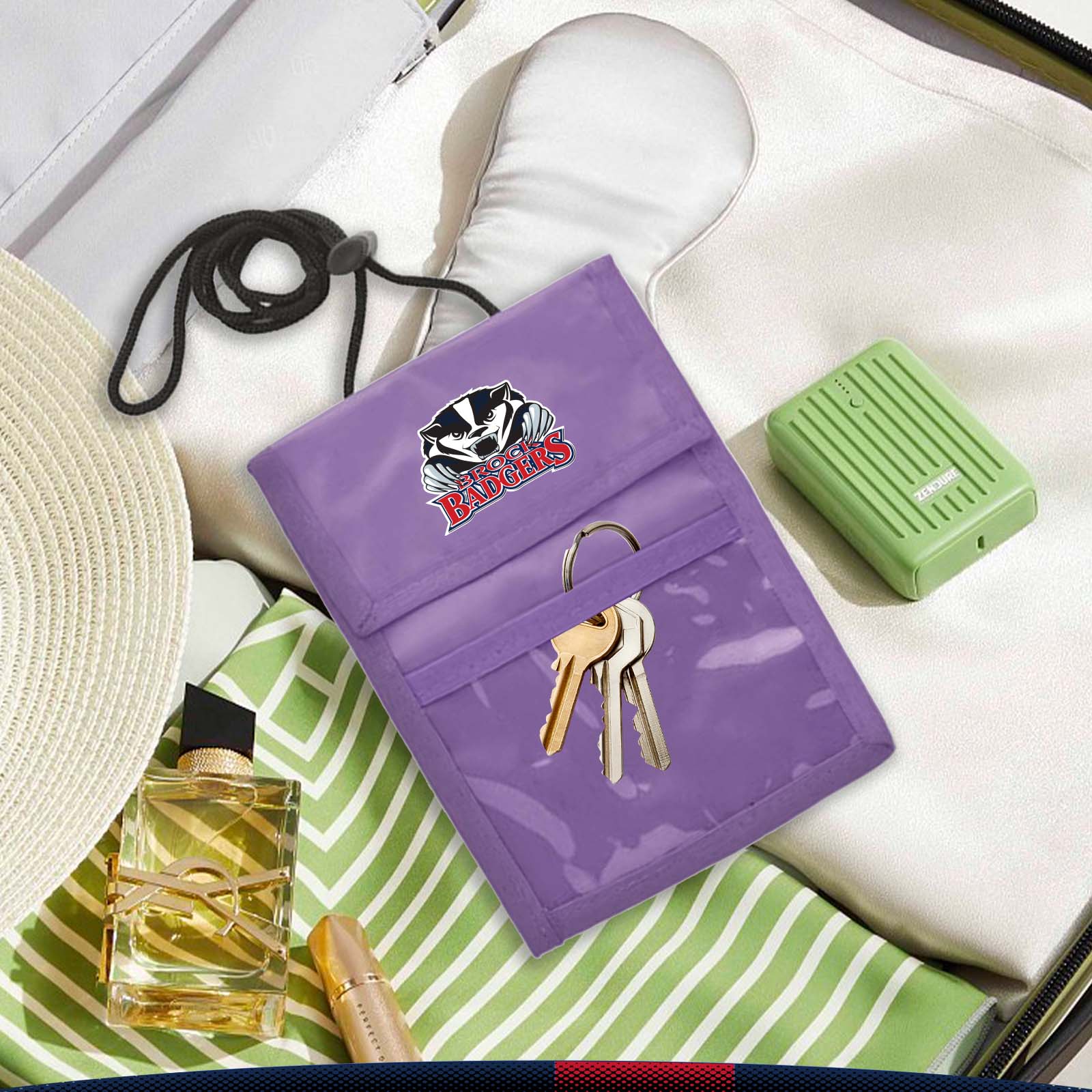 Two Pocket Flap Neck Wallet 18