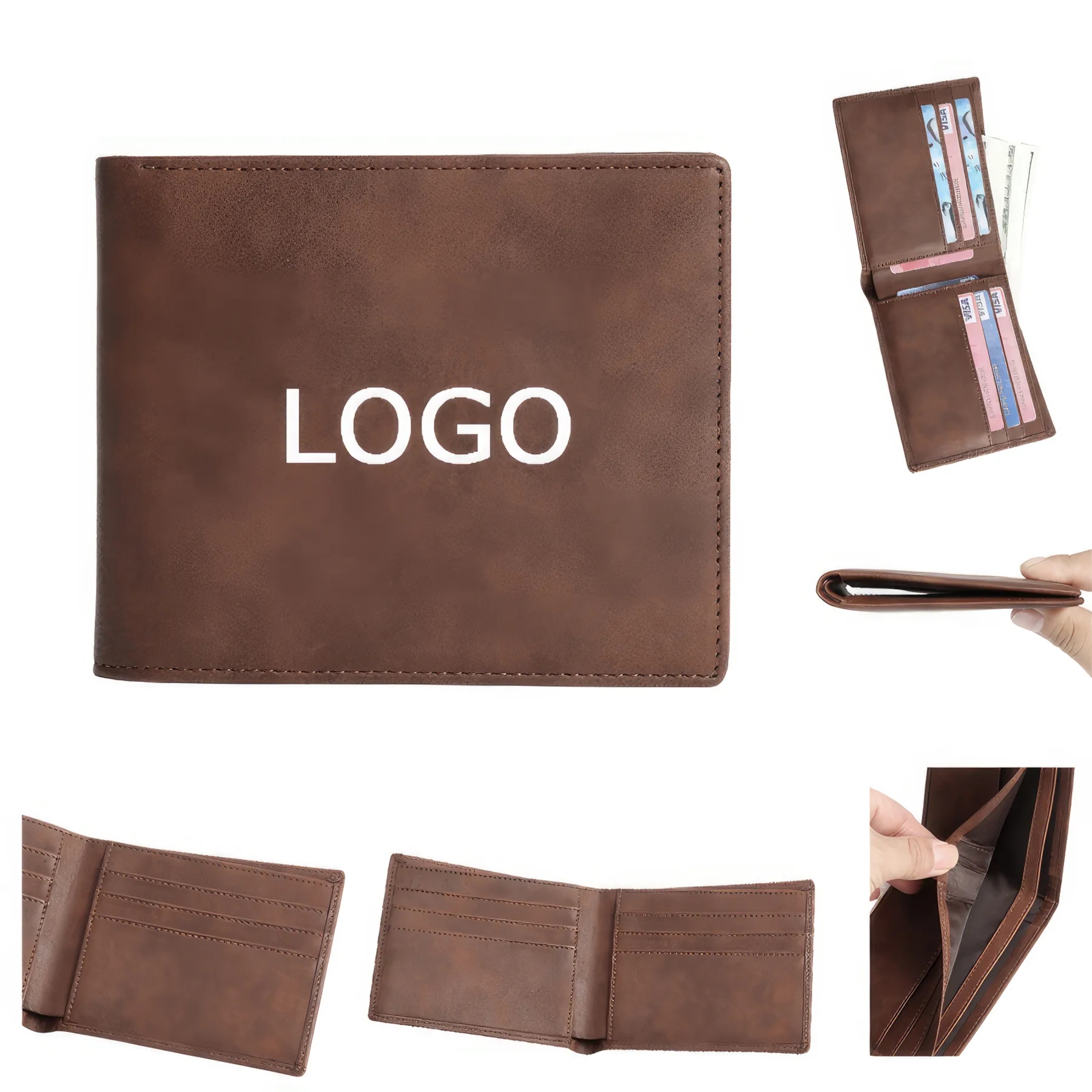 Vintage PU Leather Mens Wallet 2