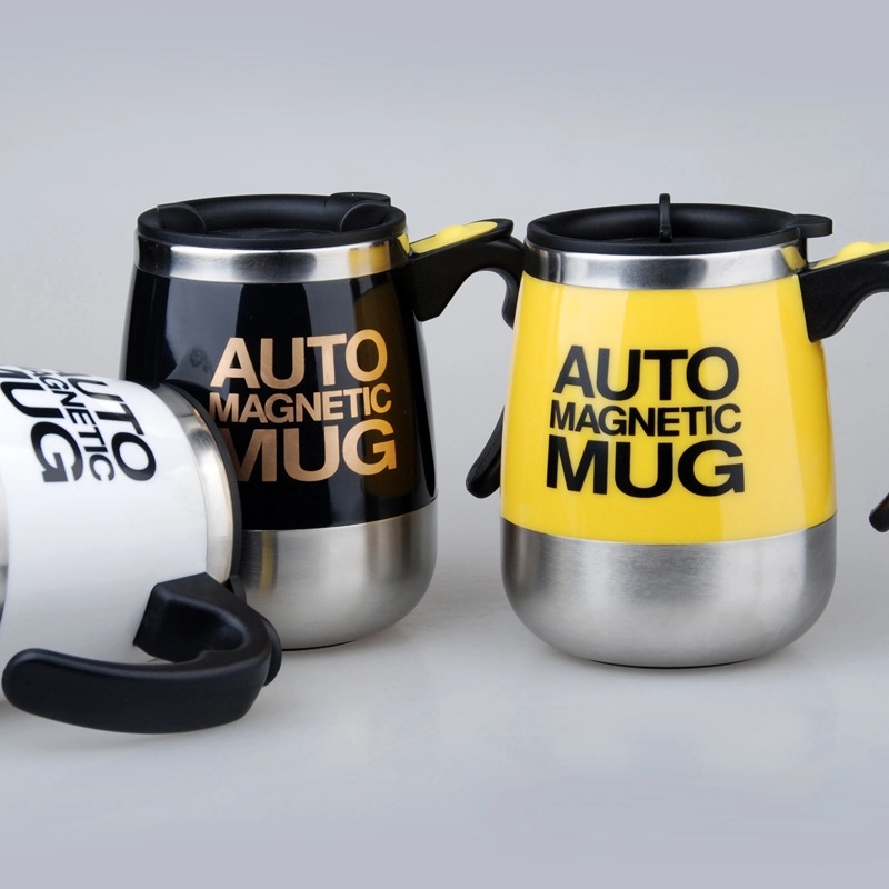 Auto Magnetic Self Stirring Mug, custom plastic cup with logo imprint 2