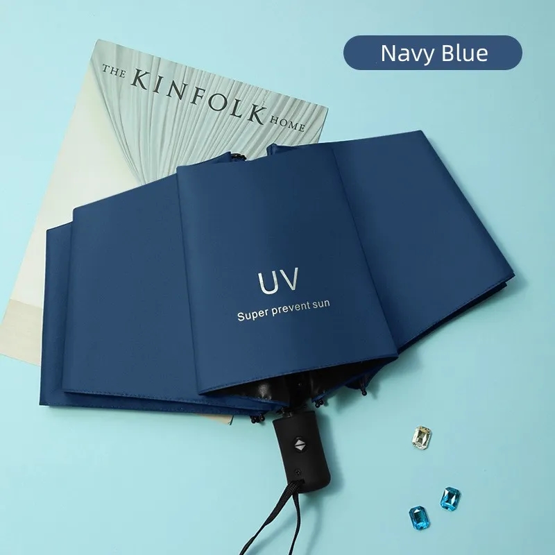 38inch Telescopic UV Protective Auto Open Umbrella 9