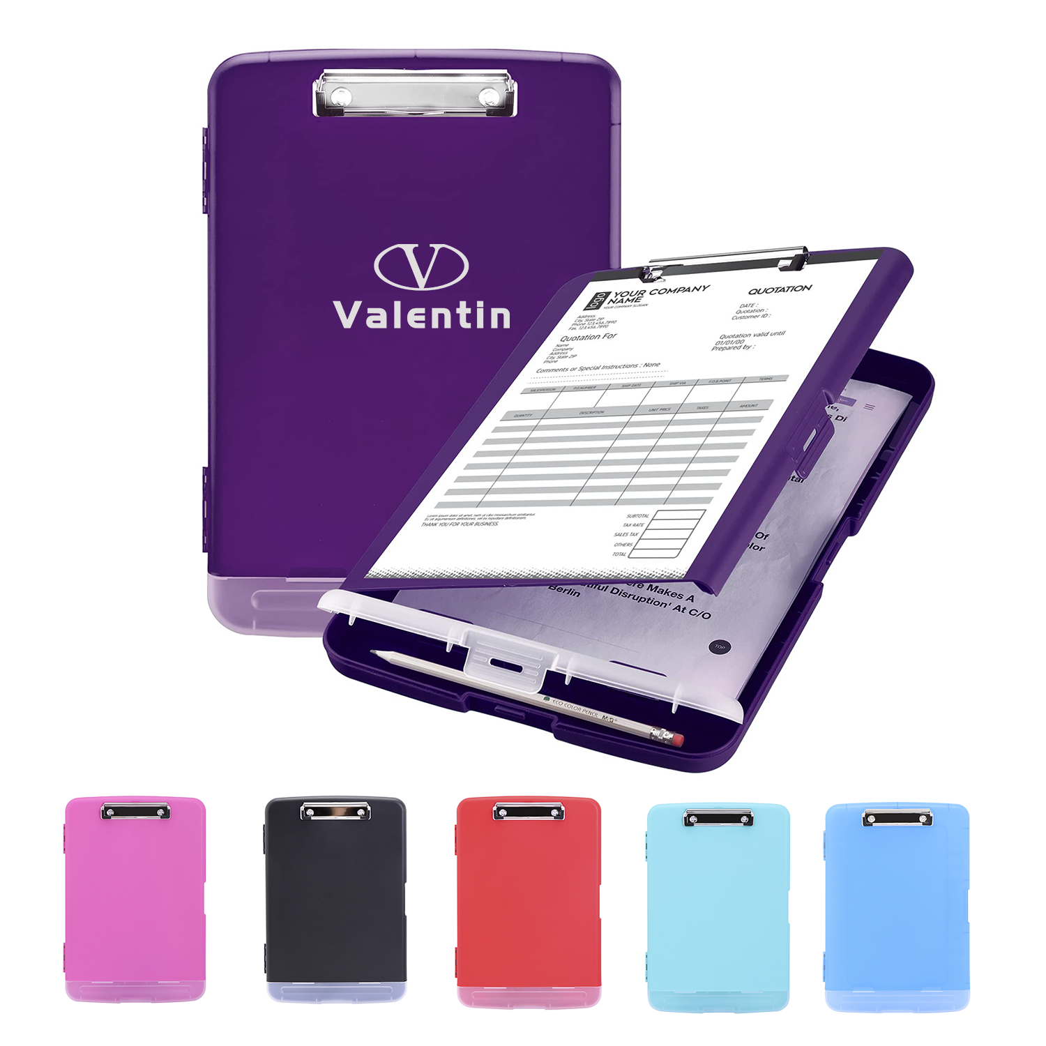 Clipboard With Storage And Pen Holder 2